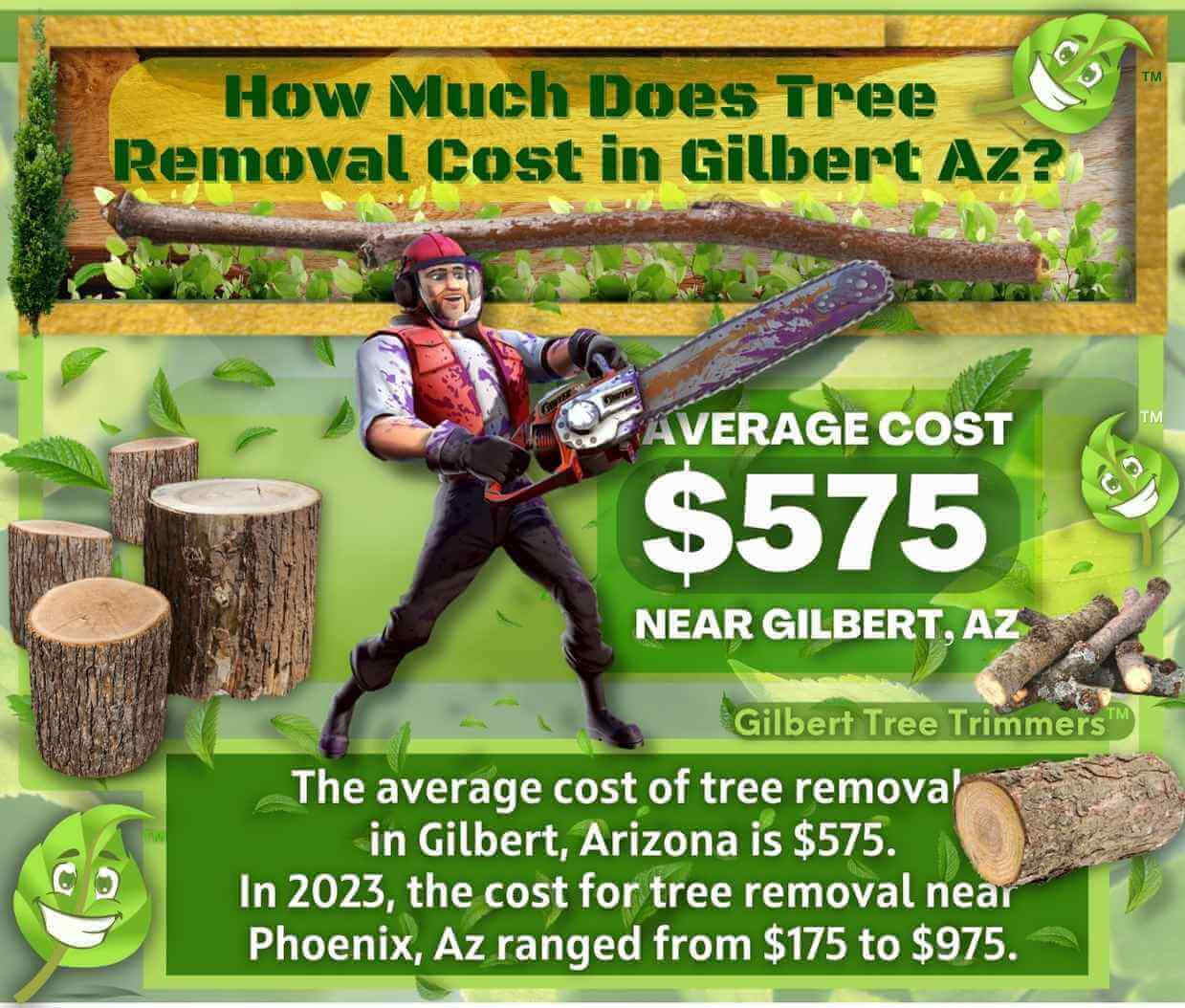 Tree Removal Cost in Gilbert Az in 2023